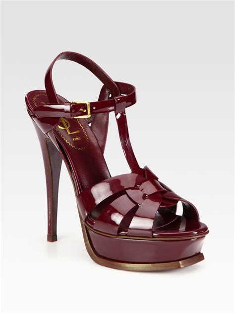 ysl tribute sandal patent leather